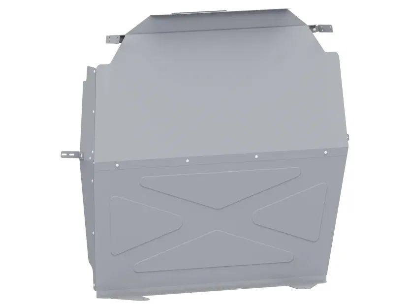 40671 – HOLMAN Bulkhead Divider, Full Bulkhead Without Door Without Window Powder Coated Matte Gray Steel